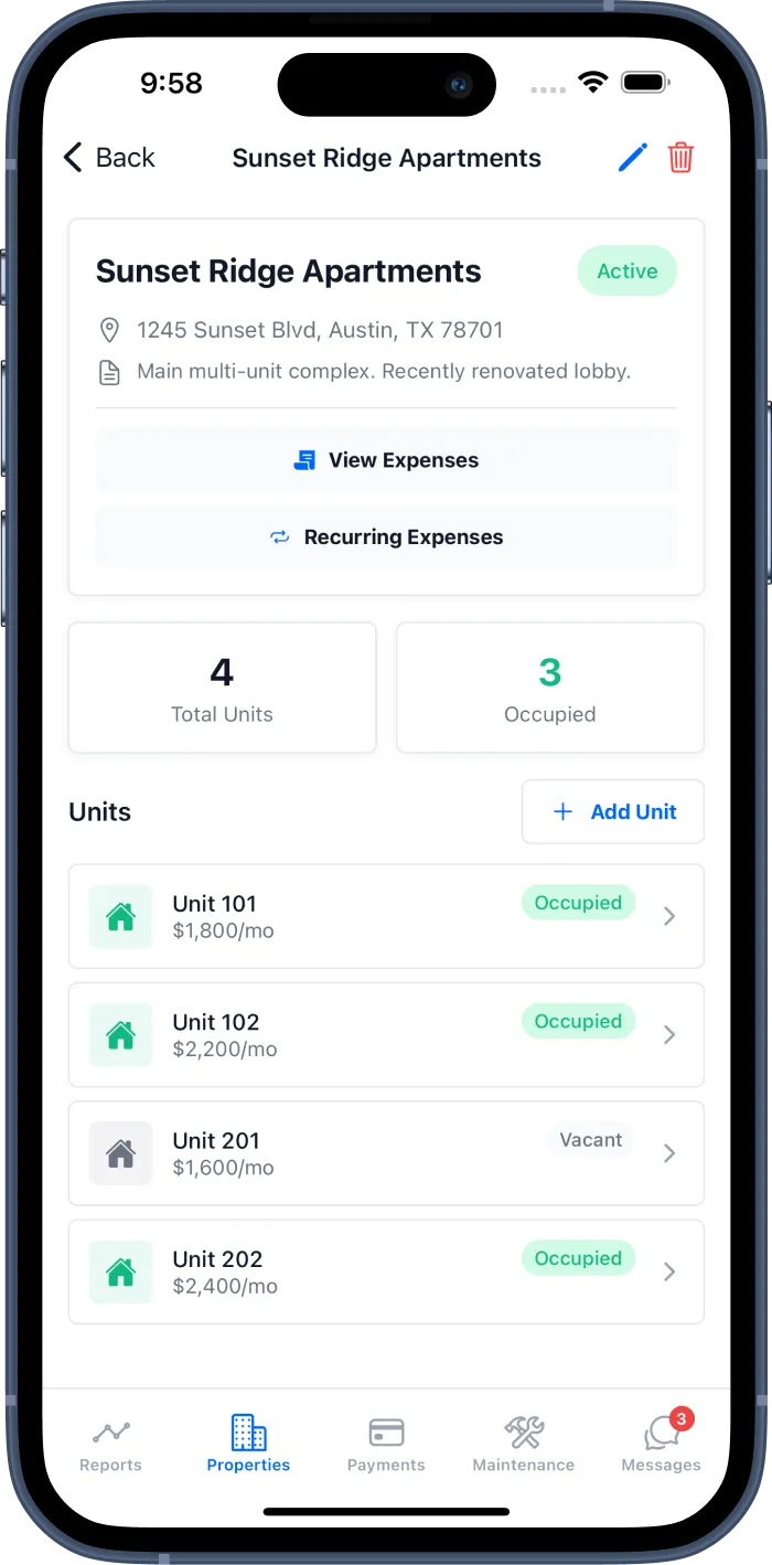 Property Management screenshot