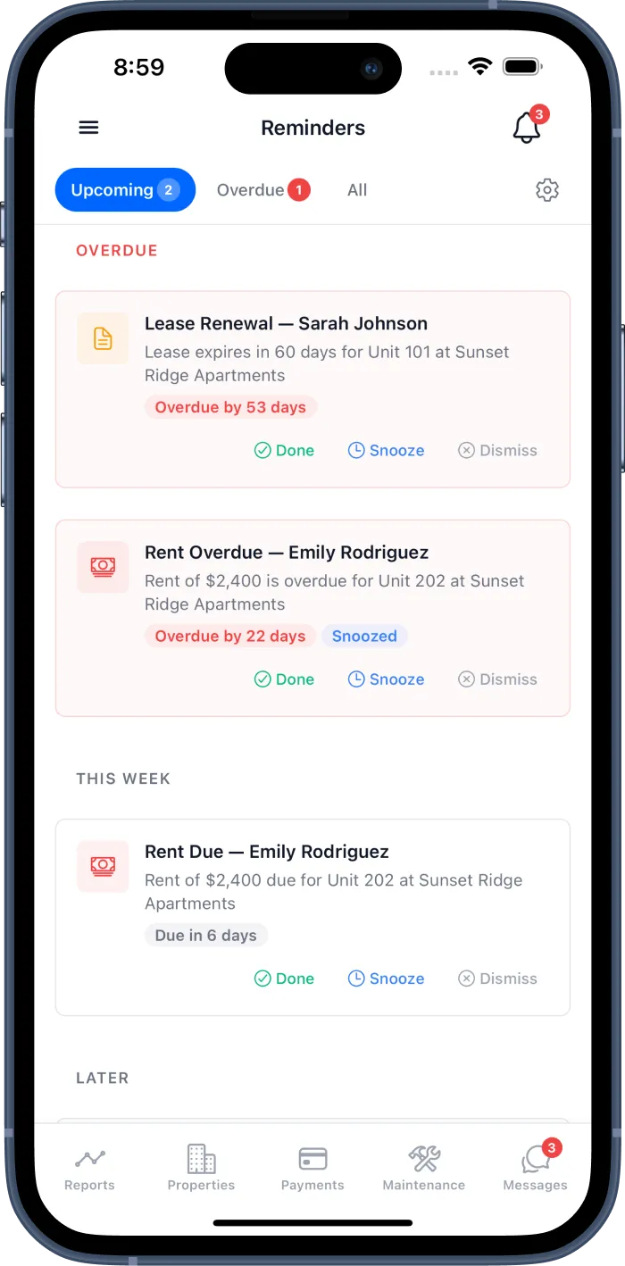 Smart Reminders screenshot